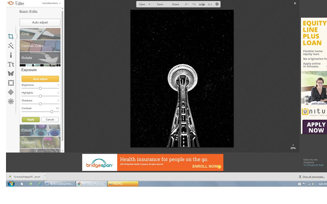 picmonkey editing features to create silhouette