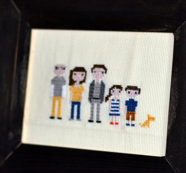 cross stitch embroidery family