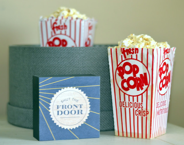 DIY sign from scrapbook paper Shut the front door DIY sign from scrapbook paper