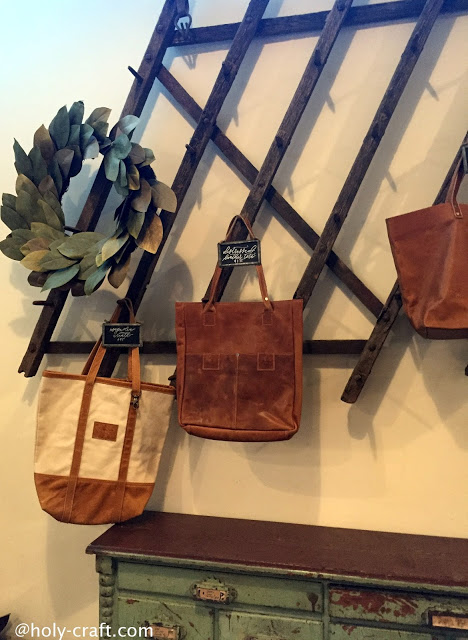 large leather purse and tote bag from magnolia market leather purse