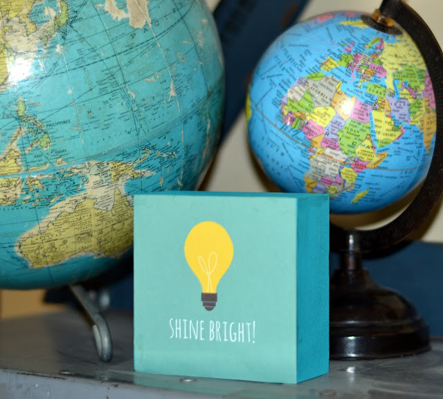 DIY sign from scrapbook paper Shine Bright DIY sign from scrapbook paper