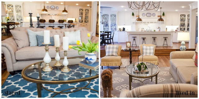 before and after a look inside a home from the show fixer upper after it's been staged and is now being lived in before and after fixer upper home