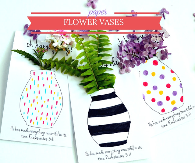 free printable coloring flower vase for Mother's day or May day with or without a Bible verse