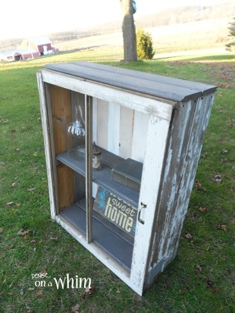 Denise on a Whim window framed rustic cabinet tutorial