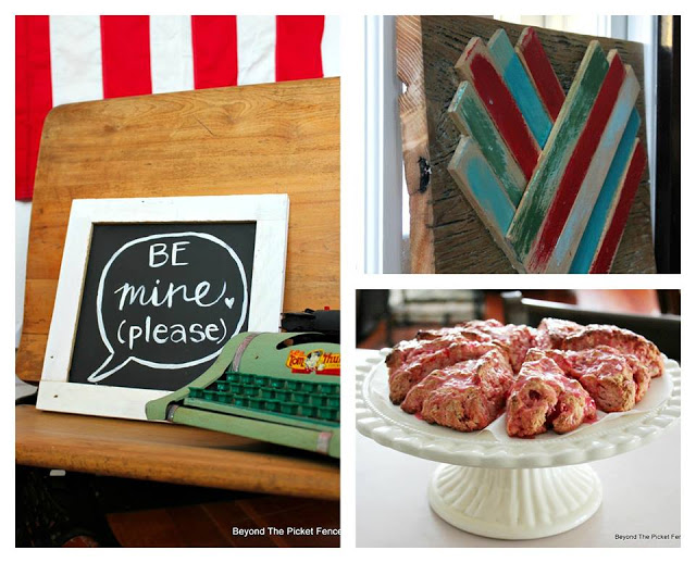 Beyond the Picket Fence DIY sign and wood shim heart, recipes