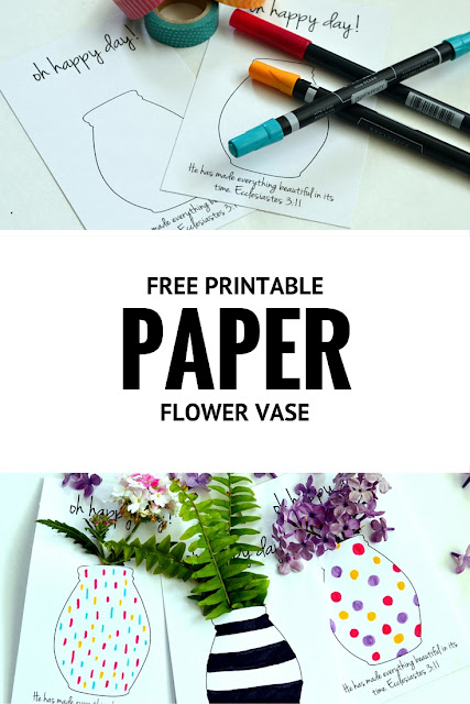free printable coloring flower vase for Mother's day or May day free printable coloring flower vase for Mother's day or May day