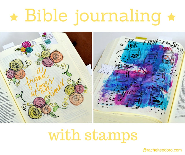 Bible journaling with stamps stamping, dayspring, illustrated faith