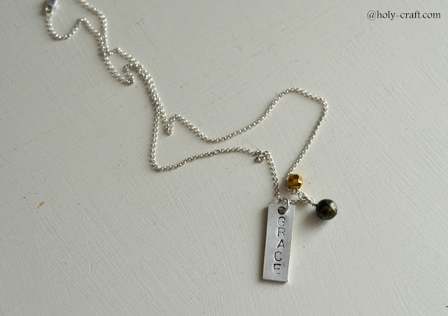 hand stamped grace necklace hand stamped grace necklace