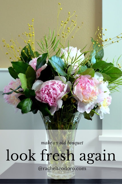 make an old bouquet from the farmers market look fresh again in minutes make an old bouquet look fresh again in minutes