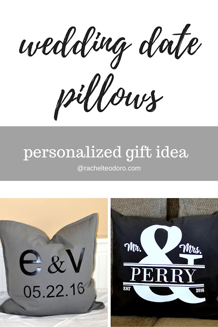 Wedding date pillows a personalized wedding gift idea Wedding date pillows a personalized wedding gift idea using the silhouette cameo and experssions heat transfer vinyl