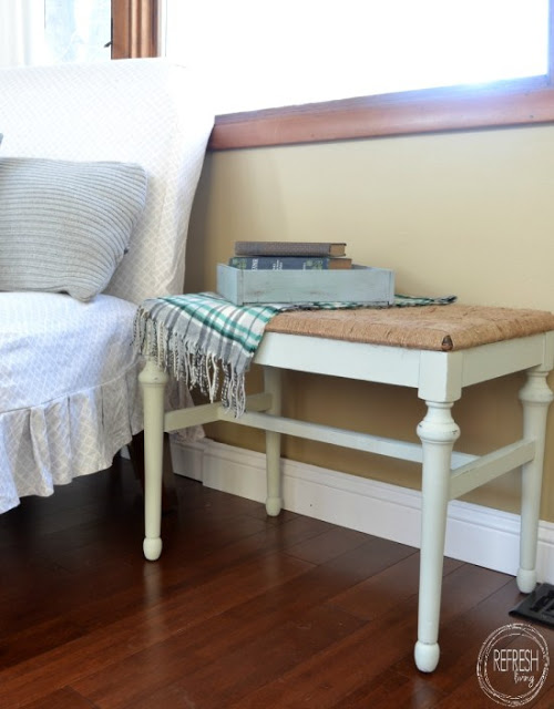Refresh Living DIY rustic woven bench