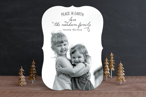 Elegant Peace Holiday Photo Cards