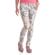 G21 Juniors Printed Rolled Ankle Skinny Jeans