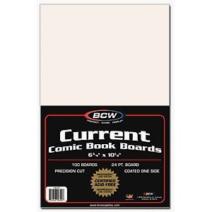 1 Pack of BCW Current Comic Book Backing Boards (Pack of 100)