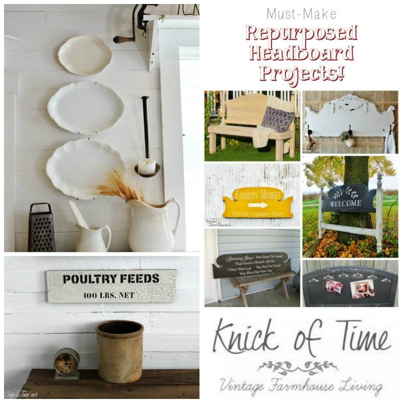 This week at Knick of Time: Winter White Inside the Farmhouse, Easy Way to Make Aged Looking Signs, and How to Repurpose Headboards This week at Knick of Time: Winter White Inside the Farmhouse, Easy Way to Make Aged Looking Signs, and How to Repurpose Headboards