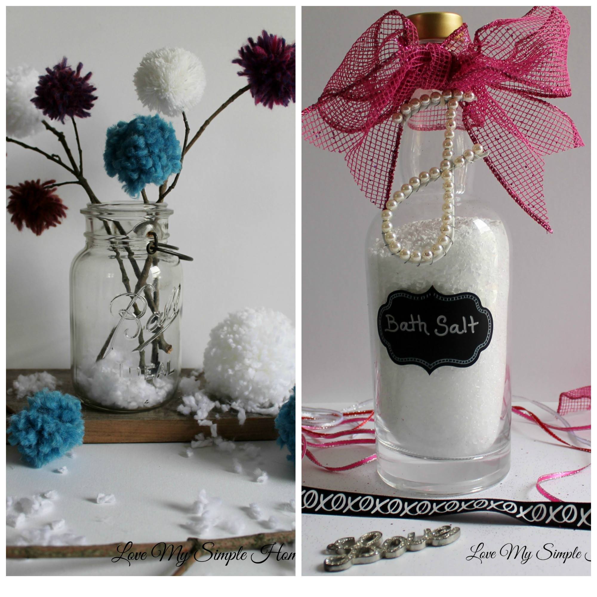 This week at Love My Simple Home: Snowball Pompom and DIY Bath Salts This week at Love My Simple Home: Snowball Pompom and DIY Bath Salts