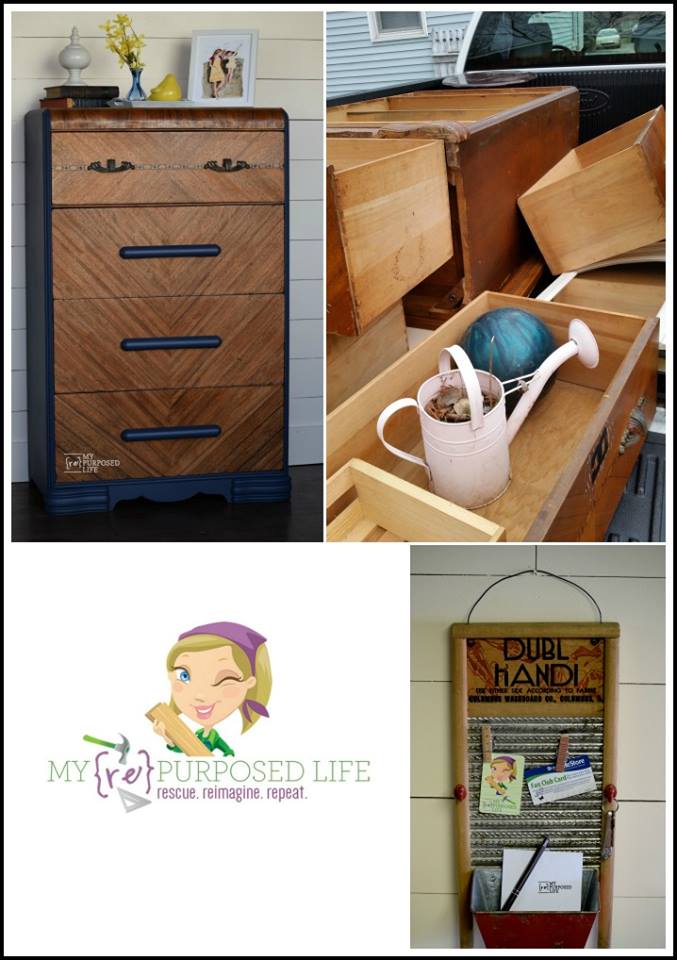 This Week at My Repurposed Life: Waterfall Dresser Makeover, Free Neighborhood Finds, and Vintage Washboard Memo This Week at My Repurposed Life: Waterfall Dresser Makeover, Free Neighborhood Finds, and Vintage Washboard Memo